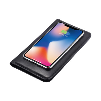 Black Wallet With Wireless Charging