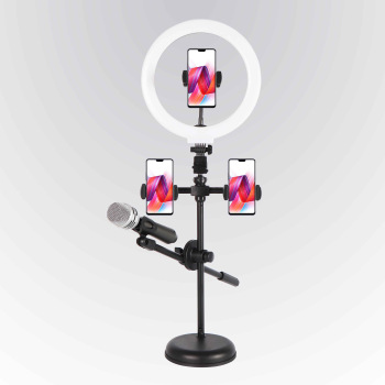 10 inch 26cm Rechargeable Photography Selfie Phone Beauty Makeup Dimmable Live Fill Led Circle Ring Light with Stand